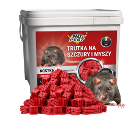 Rattengift und Mäusegift 3 kg No Pest® Bromadiolon – rote Köderblöcke