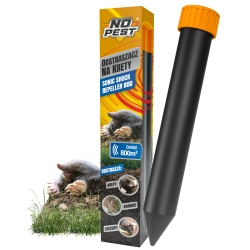 Sonic Shock Repeller 800 No Pest® – Schallvertreiber gegen Maulwürfe und Wühlmäuse 800 m²