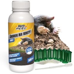 No Pest® 4Kret Bariera + Duftspender – Set gegen Maulwürfe 15 Stück