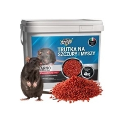No Pest® Brodifacoum rotes Ködergetreide gegen Ratten und Mäuse – 4 kg