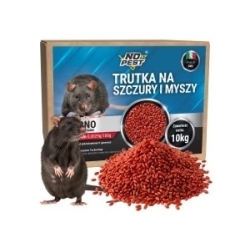 No Pest® Brodifacoum rotes Ködergetreide gegen Ratten und Mäuse – 10 kg