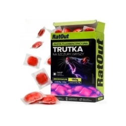 RatOut® Brodifacoum fluoreszierende Köderpaste gegen Mäuse und Ratten – 150 g