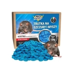 Ködergift gegen Ratten, Mäuse und Nagetiere No Pest® niebieska kostka Brodifacoum 15kg
