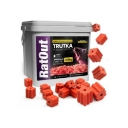 RatOut® Brodifacoum MaX Power fluoreszierende Köderblöcke – Eimer 4,5 kg
